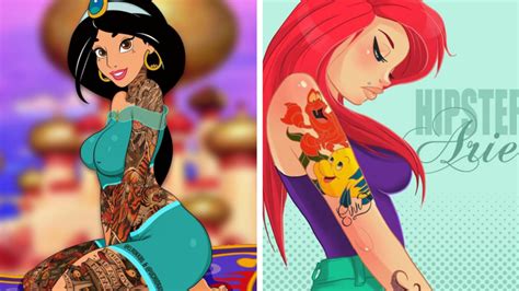 Disney Princesses Reimagined With Tattoos And Piercings GEEKSPIN