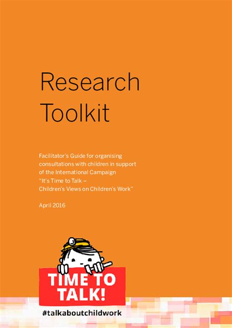 ‘its Time To Talk Childrens Views On Childrens Work Toolkit