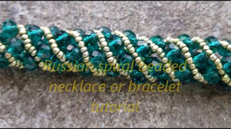 Russian Spiral Beaded Bracelet Or Necklace Tutorial Youtube