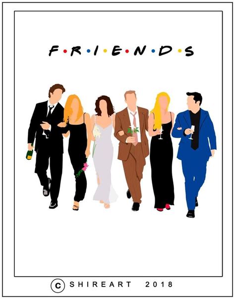 friends tv show minimalist poster friends illustration friends tv friends poster
