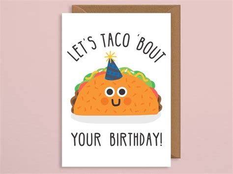 Pun Birthday Card Taco Taco Party Taco Birthday Mexico