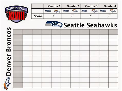 My Little Piece Of That Azure Sky Superbowl Football Pool Printable