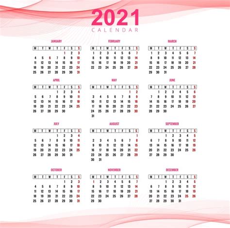 Calendarios Editables 2021 Para Descargar【 Gratis 】 Almanaques Para