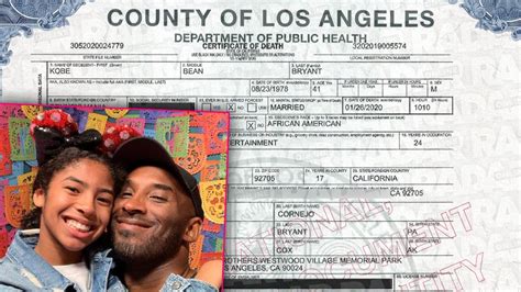 Kobe Bryant Death Certificate Released Post Helicopter Crash