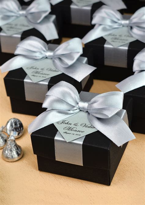 We did not find results for: Silver wedding favor gift box with satin ribbon, bow and ...