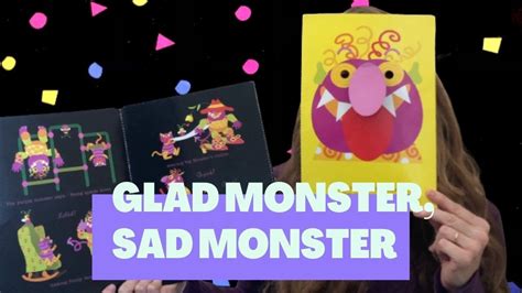 Storytime With Tess Glad Monster Sad Monster Youtube