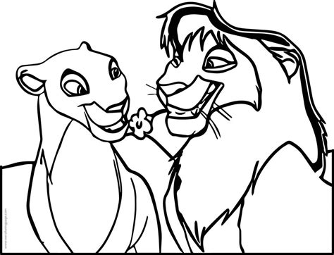 Sarafina Lion King Scene Coloring Page