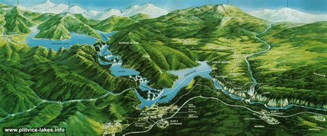 Panorama Map Of Plitvice Lakes National Park Plitvice