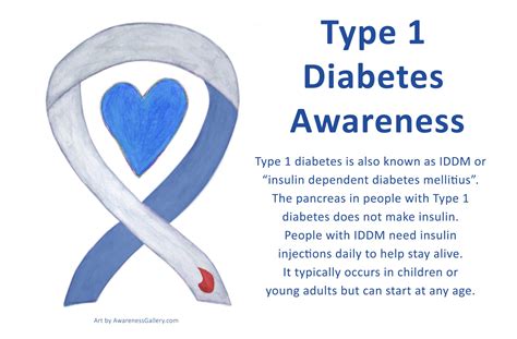 Diabetes Type I Juvenile Awareness Ribbon Custom Ts And