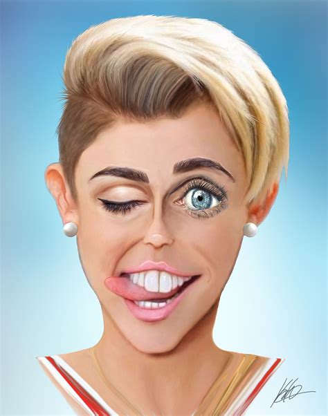 Miley Cyrus Caricaturas Caricaturas De Famosos Caricaturas Graciosas
