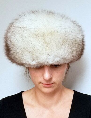 Russian Blue Fox Fur Trimmed Winter Hat For Womenzhiv Gem