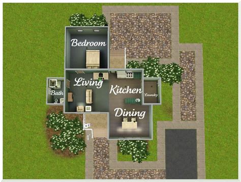 Sims Starter House Plans Floor Plan Exterior Sims 4 House Design