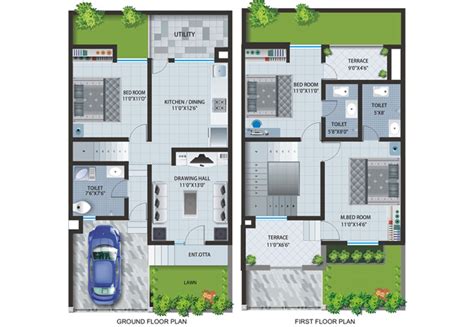 Row house plans are usually identical in terms of architectural elements and the exteriors are mostly similar in appearance. Row House Layout Plan, Patel Pride, Aurangabad