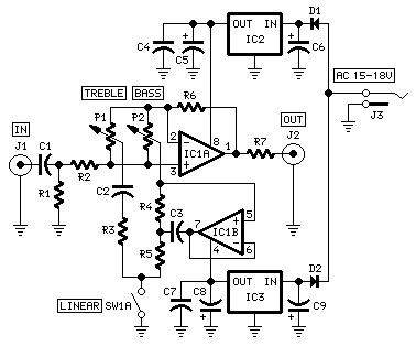 At higher levels the treble circuit will sweep out all signals which are below the specified frequency range and get only the high pitched please provide one transistor tone control pcb layout and circuit diagram. Modular Preamplifier Tone Control - RED - Page152