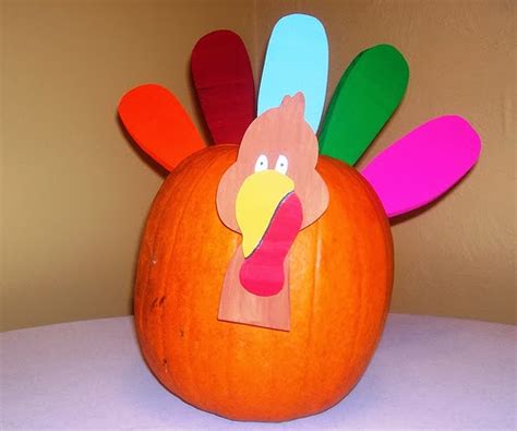 Pumpkin Decorating Ideas Recycle That Leftover Pumpkin Into A Turkey