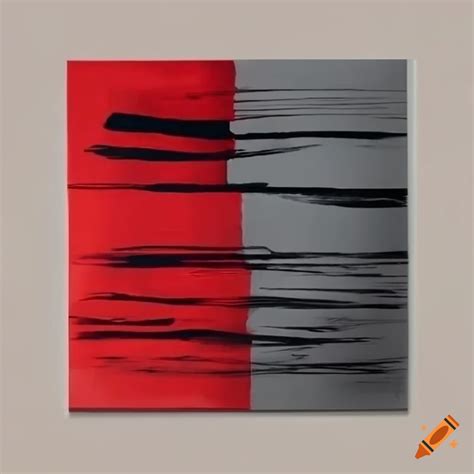 Red And Grey Abstract Artwork By Fabienne Verdier
