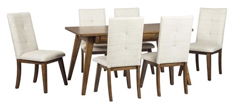 Ashley Centiar D372 Dining Room Set 7pcs In Two Tone Brown Buy Online