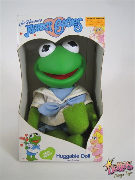 1989 Jim Henson Muppet Babies Huggable Doll Baby Kermit Mupbab1b