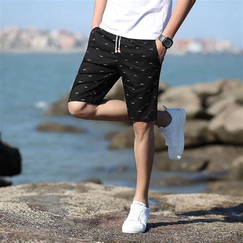 Summer Men Clothing Brand Cotton Shorts Men Fashion Beach Shorts Male Knee Length Shorts Mans