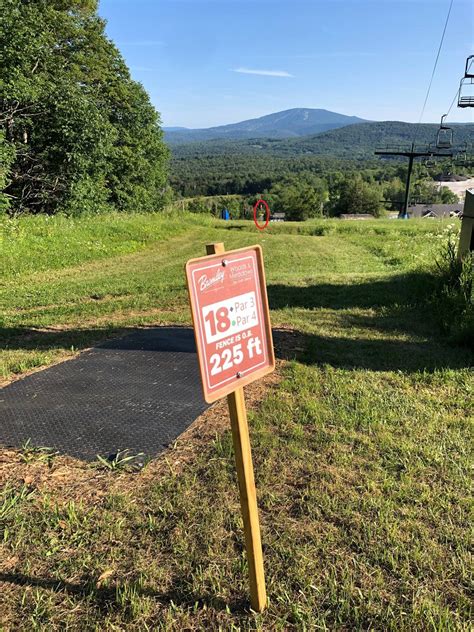 Hole 9 Meadows Bromley Mountain Peru Vt Disc Golf Courses