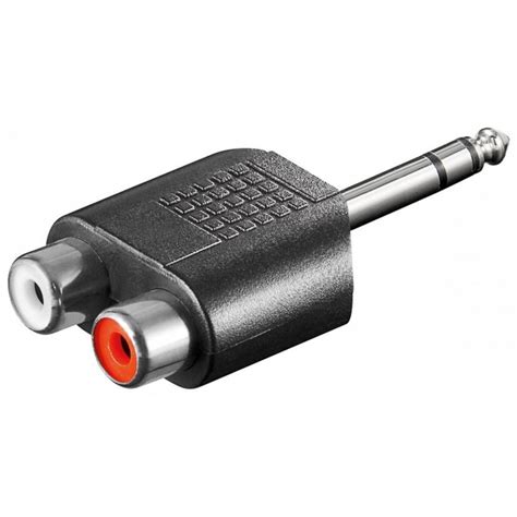 A phone connector, also known as phone jack, audio jack, headphone jack or jack plug, is a family of electrical connectors typically used for analog audio signals. Audio adapter Jack 6,5 mm. to RCA female