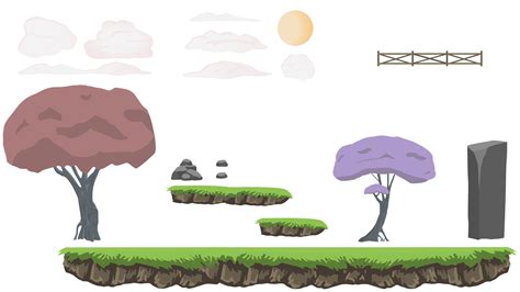 2d Sunny Grassland Sprites Platformer Sidescroller