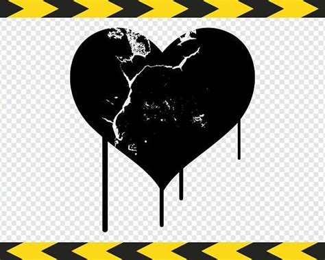 Heart Painting Dxf Svg Decal Stickers Splatter Silhouette Etsy In