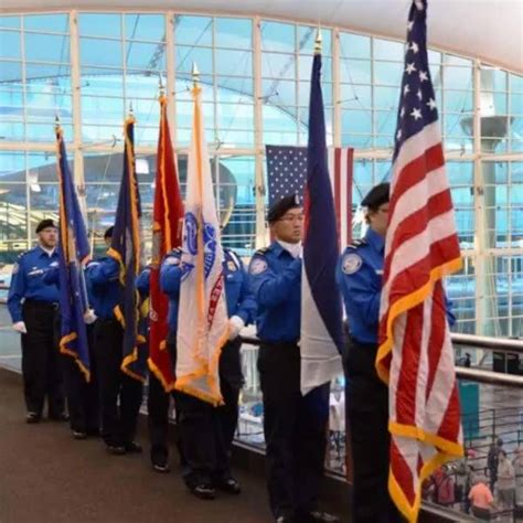 The Tsa Honor Guard Led A Moment Of Silence This Morning To Remember