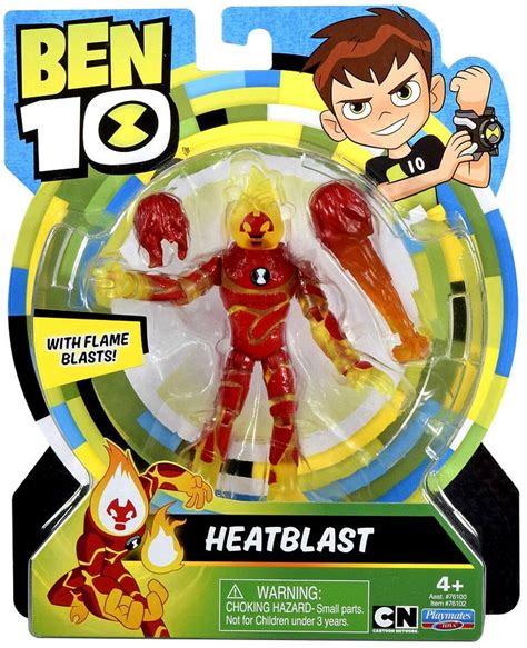 Seagle), and produced by cartoon network studios. Ben 10 Basic Heatblast 5 Action Figure Flame Blasts ...