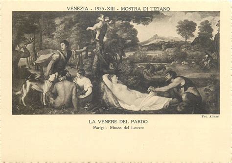 Exhibitions Venezia 1935 Postcard Mostra Di Tiziano Venere Del Pardo Topics Events