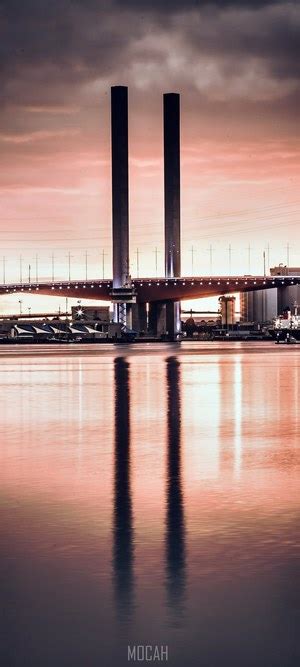 266702 Melbournes Bolte Bridge During A Cloudy Sunset With Vignette