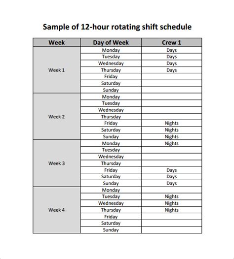 The purpose of this manual is to: FREE 13+ Sample Shift Schedules in PDF | Excel