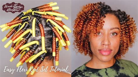 Quick And Easy Flexi Rod Set On Natural Hair Youtube