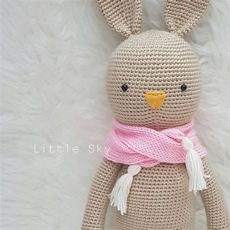 Bunny with scarf / crochet / amigurumi (Dengan gambar)