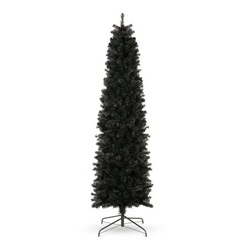 Best Choice Products 6ft Black Artificial Holiday Christmas Pencil Tree