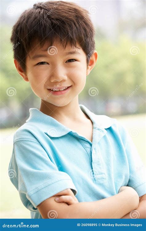 Head And Shoulders Portrait Of Chinese Boy Stock Image Image Of