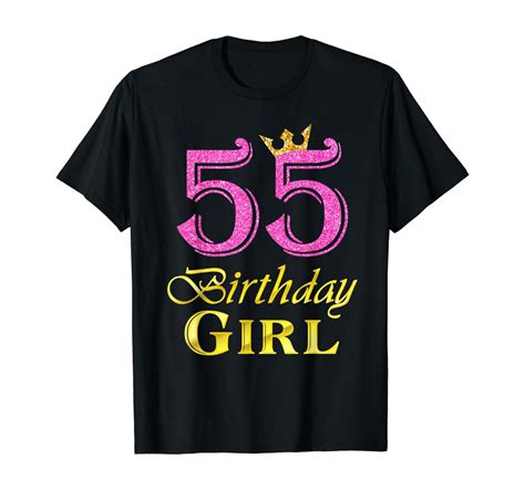 55th Birthday Girl Princess Shirt 55 Years Old 55th