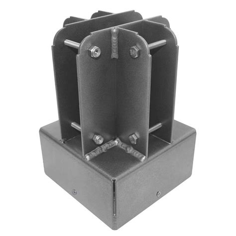 Eapele 4x4 wood fence post anchor base, 13ga thick steel and black powder coated,come with wood screws and concrete anchors. Yardistry 6 in. x 6 in. Aluminum Post Top Connector ...