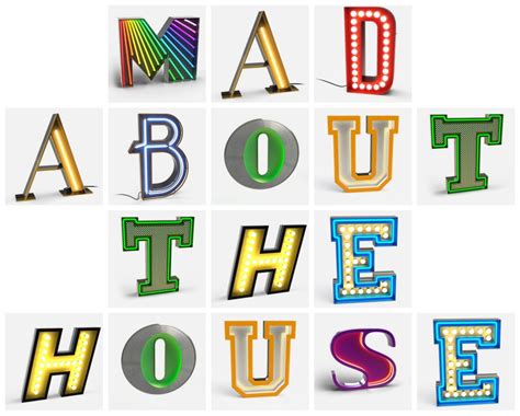 Objects Of Design 217 Graphic Letter Lights Mad About The House