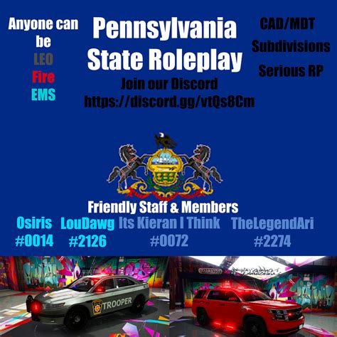 Pennsylvania State Roleplay Server Bazaar Cfxre Community