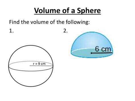 This video demonstrates how to find the volume of a sphere with a given radius. Volume of a sphere