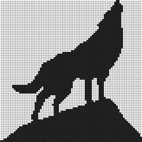 √ Howling Wolf Pixel Art Fischlexikon