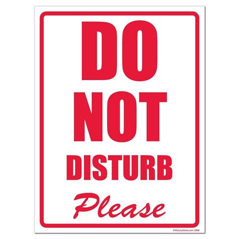 Large selection of do not disturb signs in different styles , sizes and price levels. "Do Not Disturb Please" Sign or Sticker - Design 1