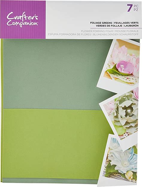 Crafters Companion Flower Forming Foam Foliage Greens 7pc