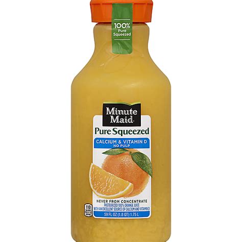 Minute Maid Pure Squeezed Orange Juice Calcium And Vitamin D No Pulp 59