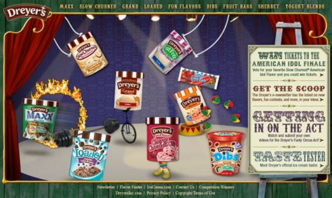 Dreyer's grand ice cream brand. Dreyer's Ice Cream Website on Behance