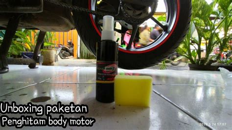 Konten Motoran Unboxing Paket Si Karbu Yaitu Penghitam Body Motor Permanen Youtube