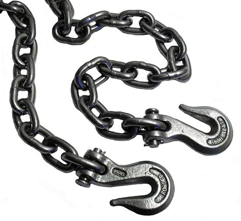 14ft Heavy Duty 38 Tow Towing Chain 2 Clevis Grab Hooks Farm Garage
