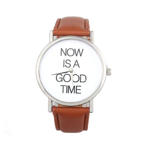 Now Is A Good Time Unisex Brown Watch On Luulla