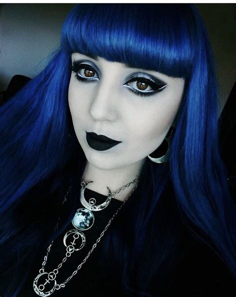 Rheamirabilis Blue Hair Gothic Goth Dark Fashion Woman Hot Goth